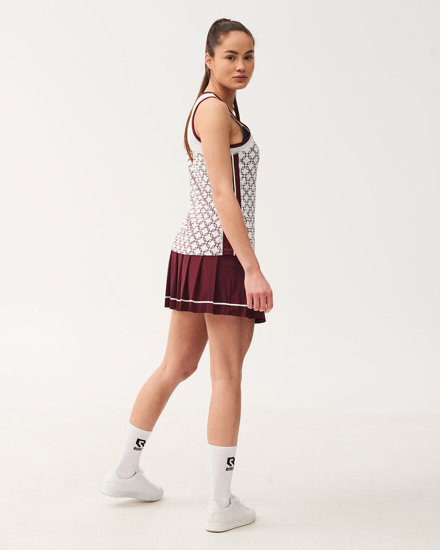 Tennis Break Pleated Skirt, Cross Red, hi-res
