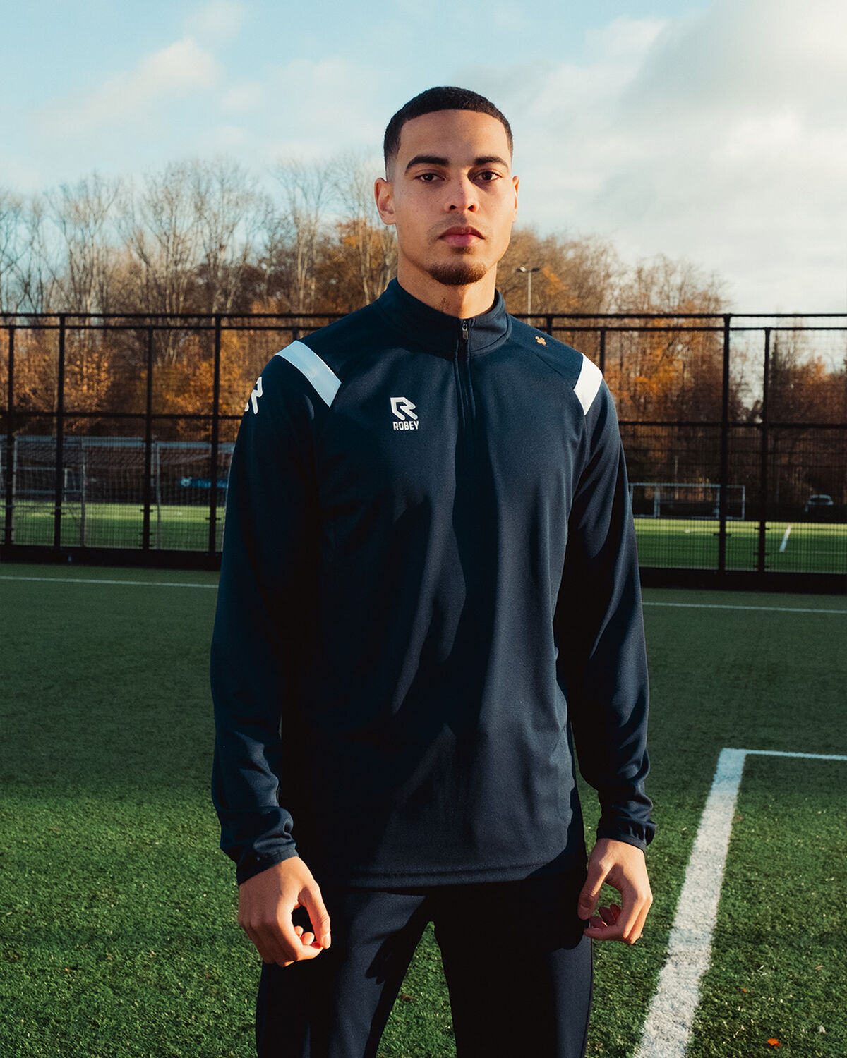 Control Half-Zip Top, Navy, hi-res
