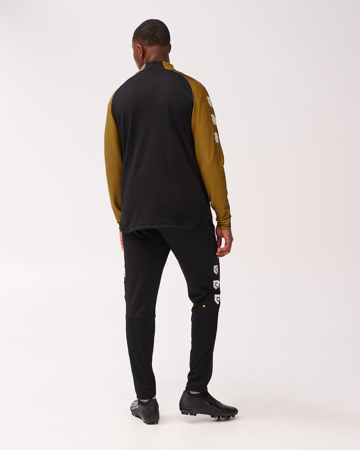 Performance Half-Zip Top, Black/Yellow, hi-res