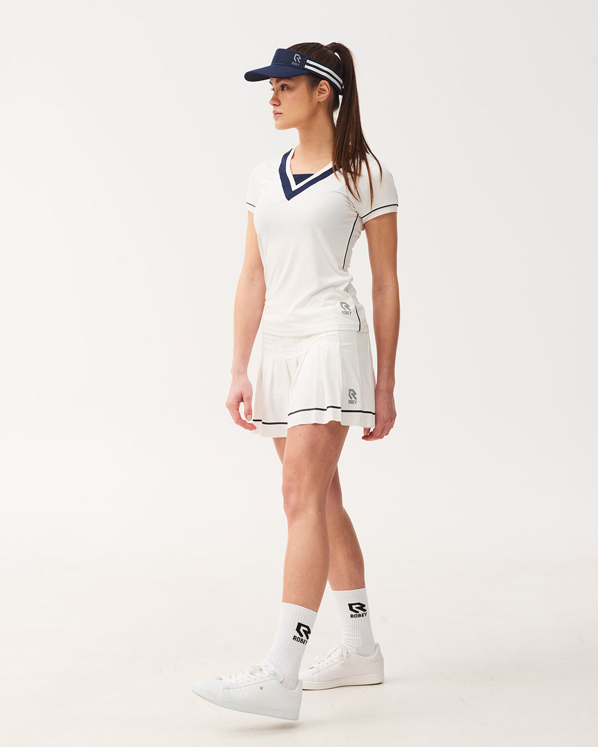 Tennis Break Pleated Skirt, Racket White, hi-res