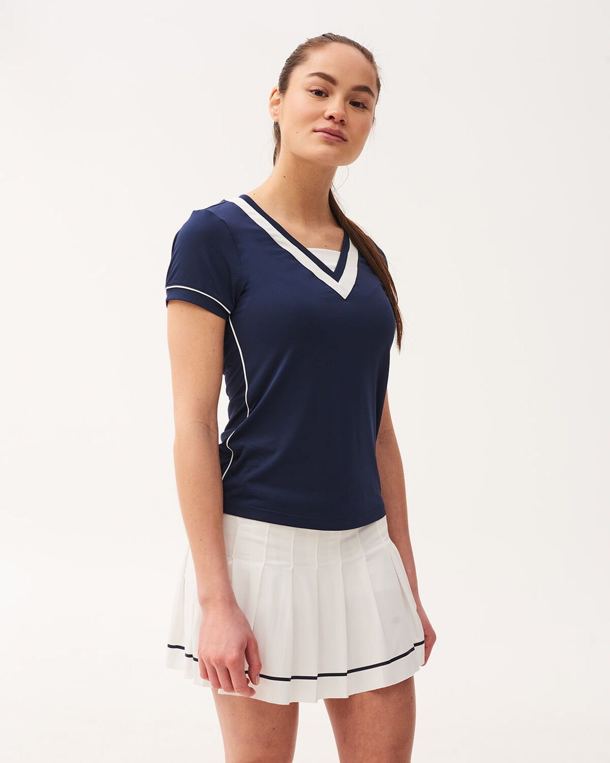 Tennis Break Pleated Skirt, Racket White, hi-res