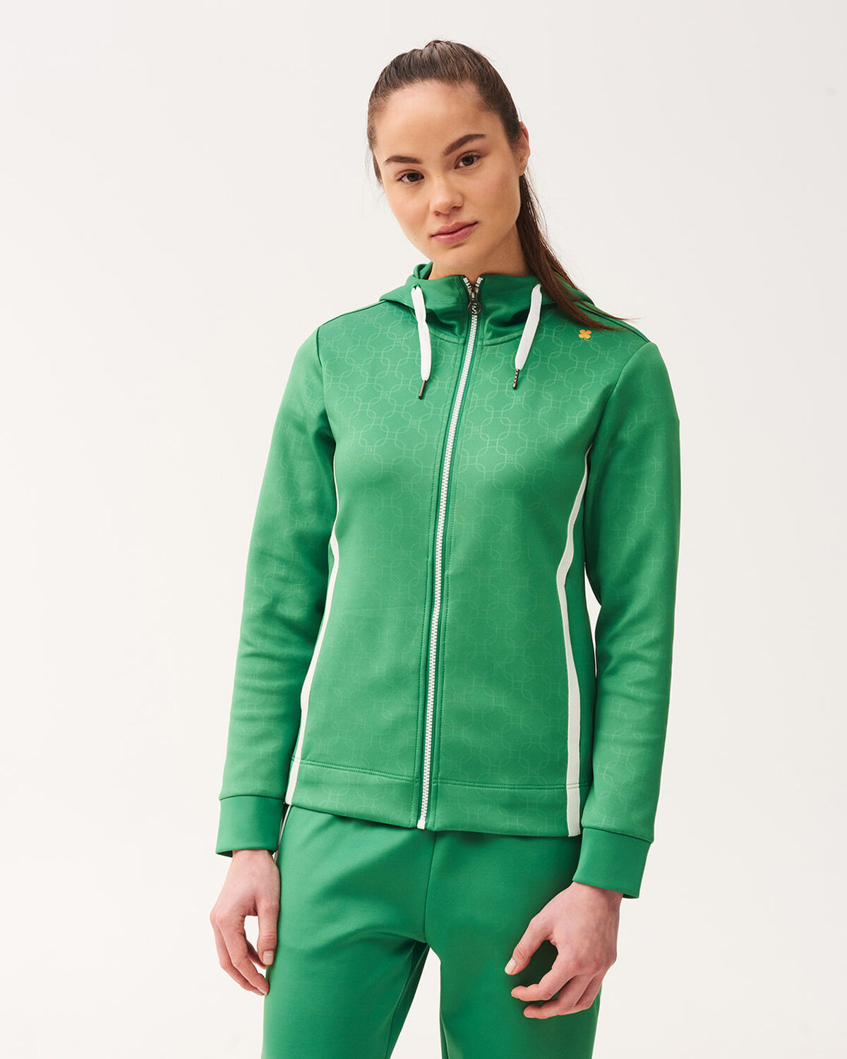Tennis Forehand Tracksuit Full Zip Jacket, Grass Green, hi-res
