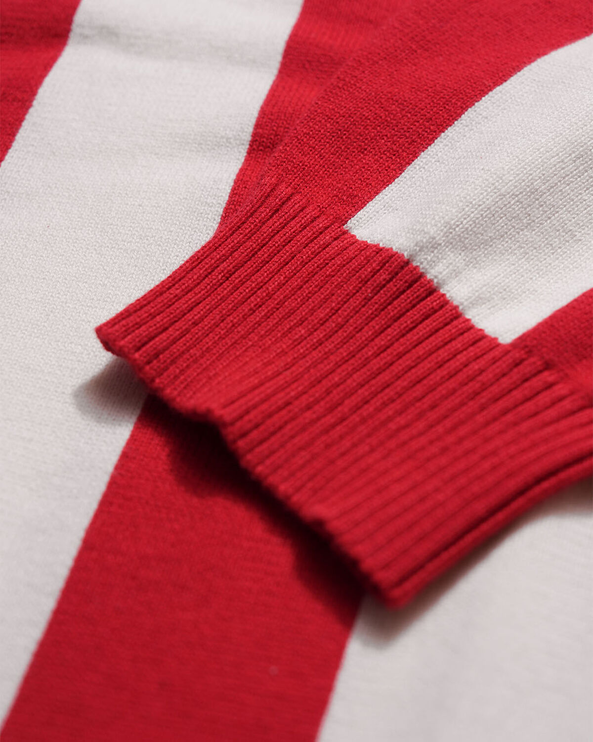 Robey Retro Knit Polo, Red/White Stripe, hi-res