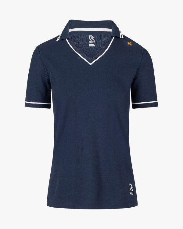 Tennis Court V-Neck Polo