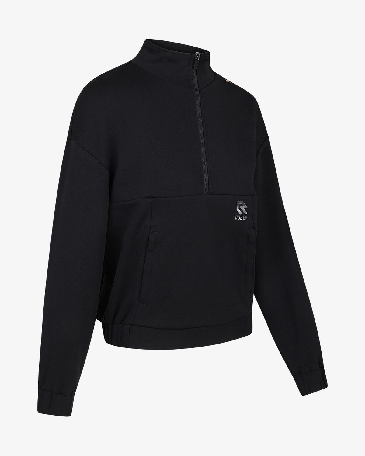 Women's Off Pitch Jacket Half-Zip, Black, hi-res