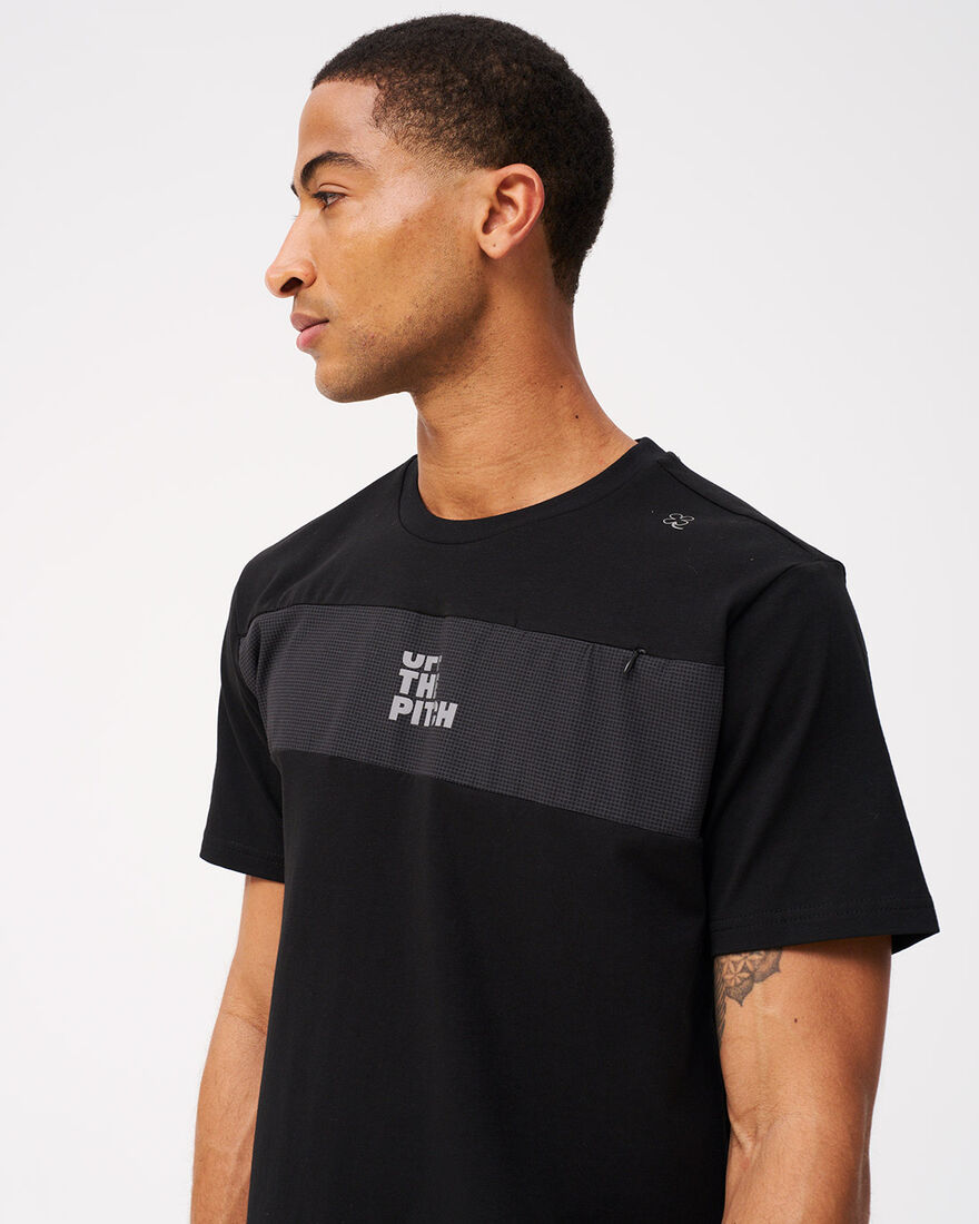 OTP X ROBEY Tammy Woven Bi-Stretch Tee, Black, hi-res