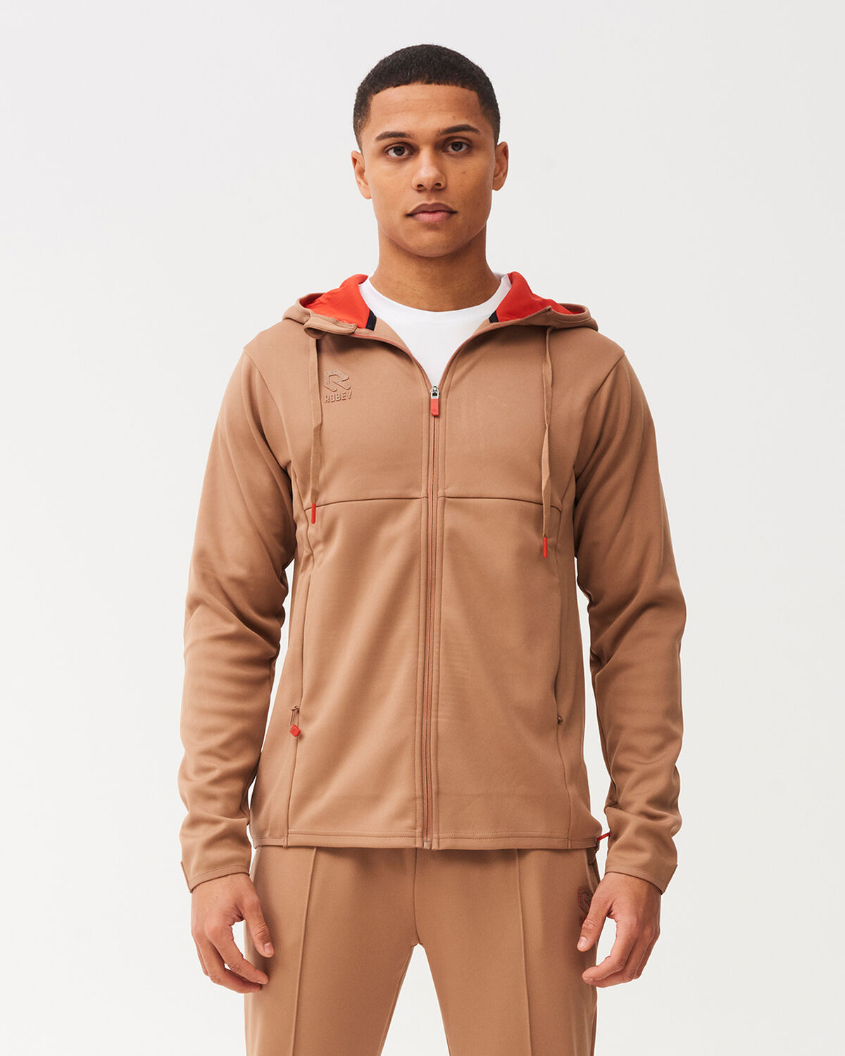 Off Pitch Scuba Full-Zip Hoodie, Brown, hi-res