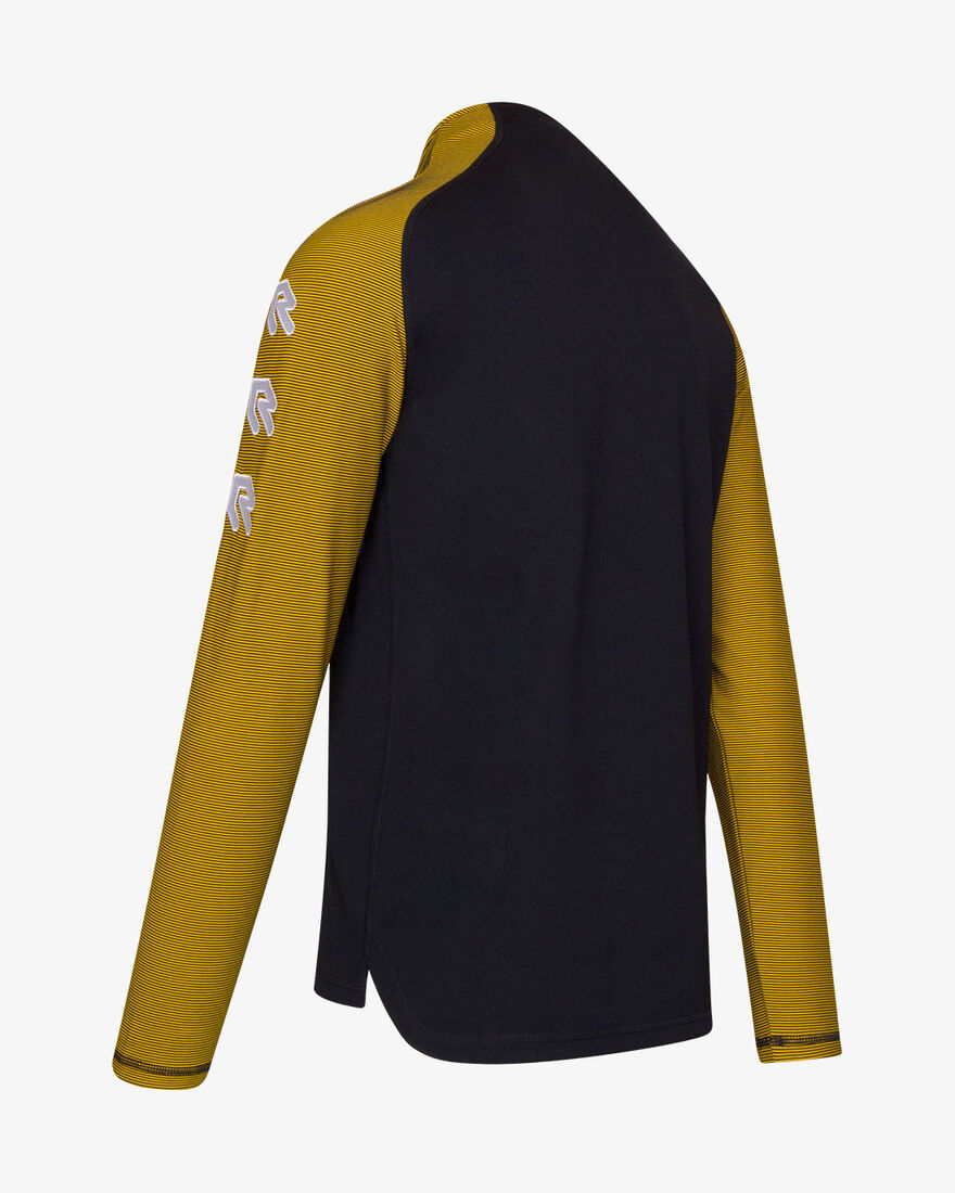 Performance Half-Zip Top, Black/Yellow, hi-res