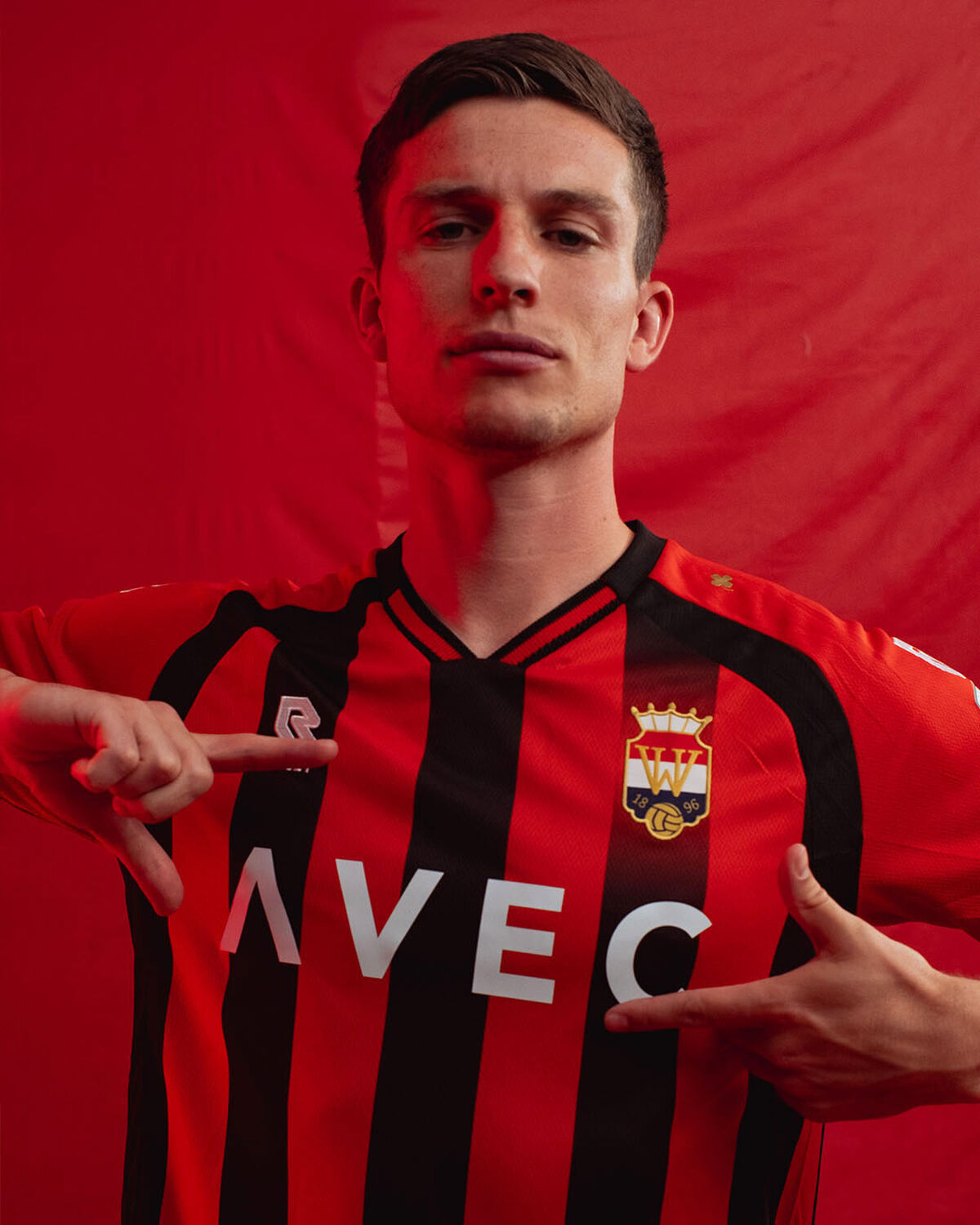 Willem II Away Shirt 23/24, Red/Black, hi-res