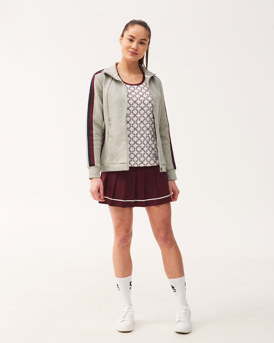 Tennis Break Pleated Skirt, Cross Red, hi-res