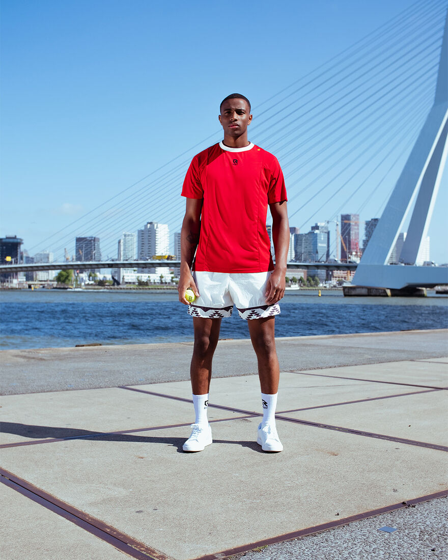 Grand Slam Tennis Tee, Red/Berry, hi-res