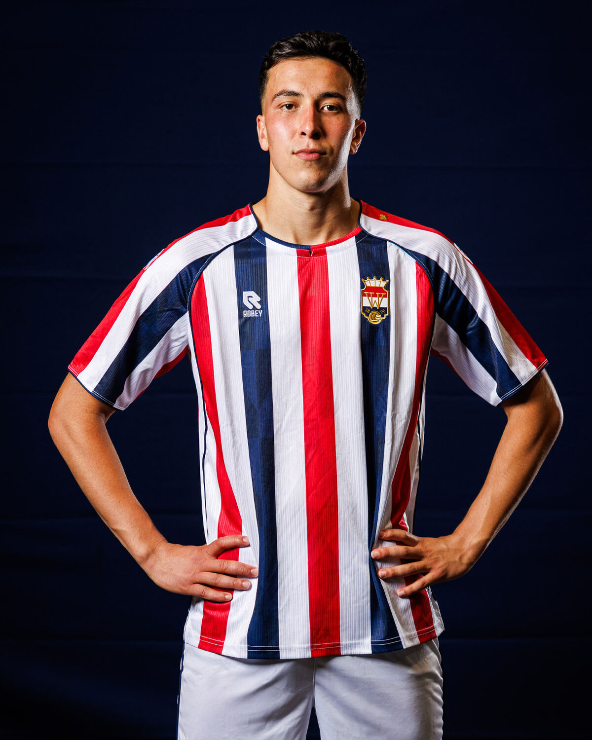 Willem II Home Shirt 25/26, White/Navy/Red, hi-res